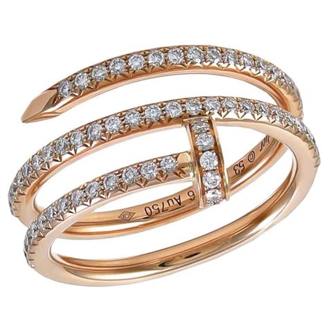 cartier nail ring diamonds|Cartier juste un clue ring.